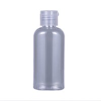 Empty Hand Sanitizer 60ml Plastic Crystal Mini Alcohol Gel Bottle with Flip Top Cap