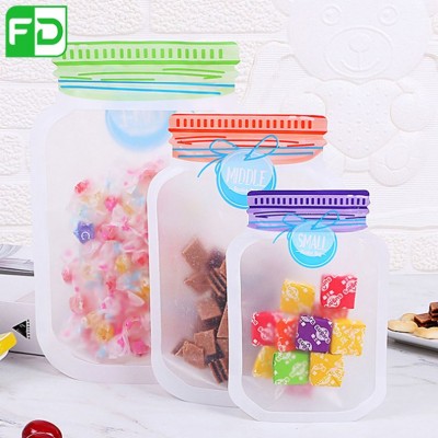 Cheap Clear Mason Jar Plastic Bag Food Ziplock Bags