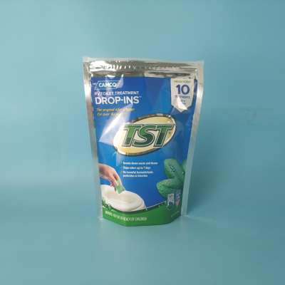 Stand up liquid detergent pounch with zipper lock