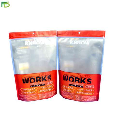 Wholesale custom printed plastic ziplock women/men pouch bag underwear packaging